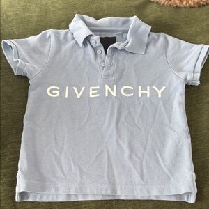 Givenchy 3T Light Blue Kids Polo with White Logo